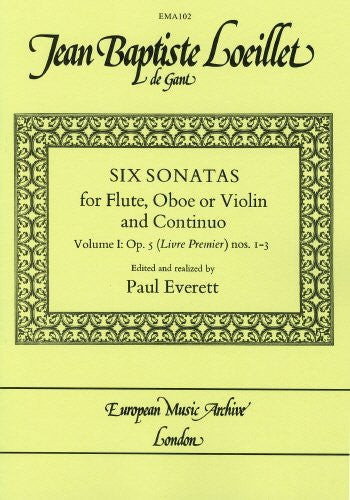 Loeillet: Six Sonatas for flute, oboe or violin