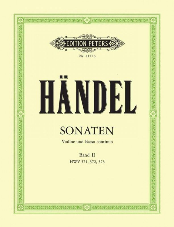 Handel: Sonatas II HWV371, 372, 373