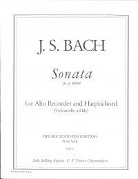 Bach, J.S.: Sonata in A minor Treble Recorder