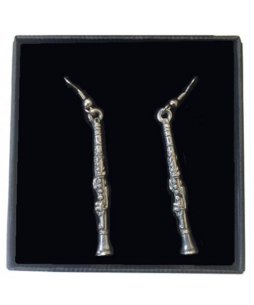 Clarinet - Pewter Earrings