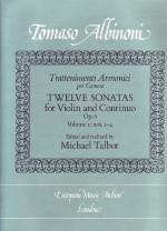 Albinoni, T.: Twelve Sonatas for Violin Op6 Vol 1