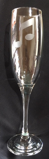 R Crafts Hand Decorated Champagne Glass - Etched