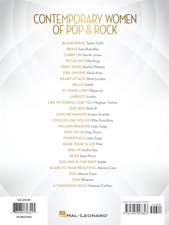 Contemporary Women Of Pop & Rock (PVG, 2nd Edition)