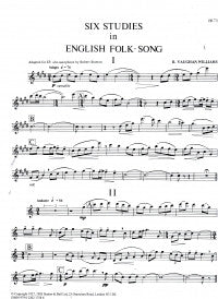Six Studies in English Folk Song - Alto Sax