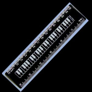 15cm Black Keyboard Ruler