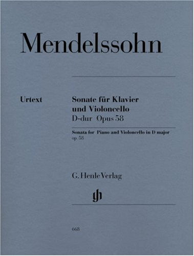 Mendelssohn: Sonata for Piano & Cello D major