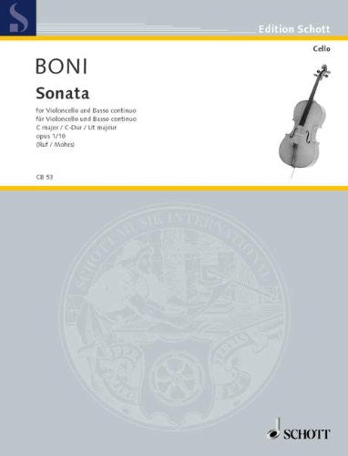 Boni: Sonata for Cello & Basso C Maj Op.1/10