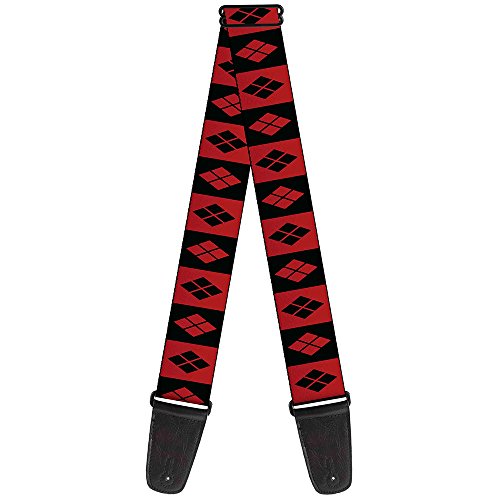 Licensed Harley Quinn Black/Red Guitar Strap