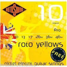 Roto Yellows Nickel Electric Guitar Strings