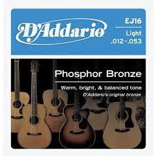 D'Addario Phos/Bronze Light Acoustic Guitar Str.