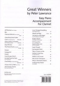 Great Winners for Clarinet Piano Accompaniment