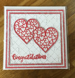 CraftyLu Handmade Greeting Card - Heart