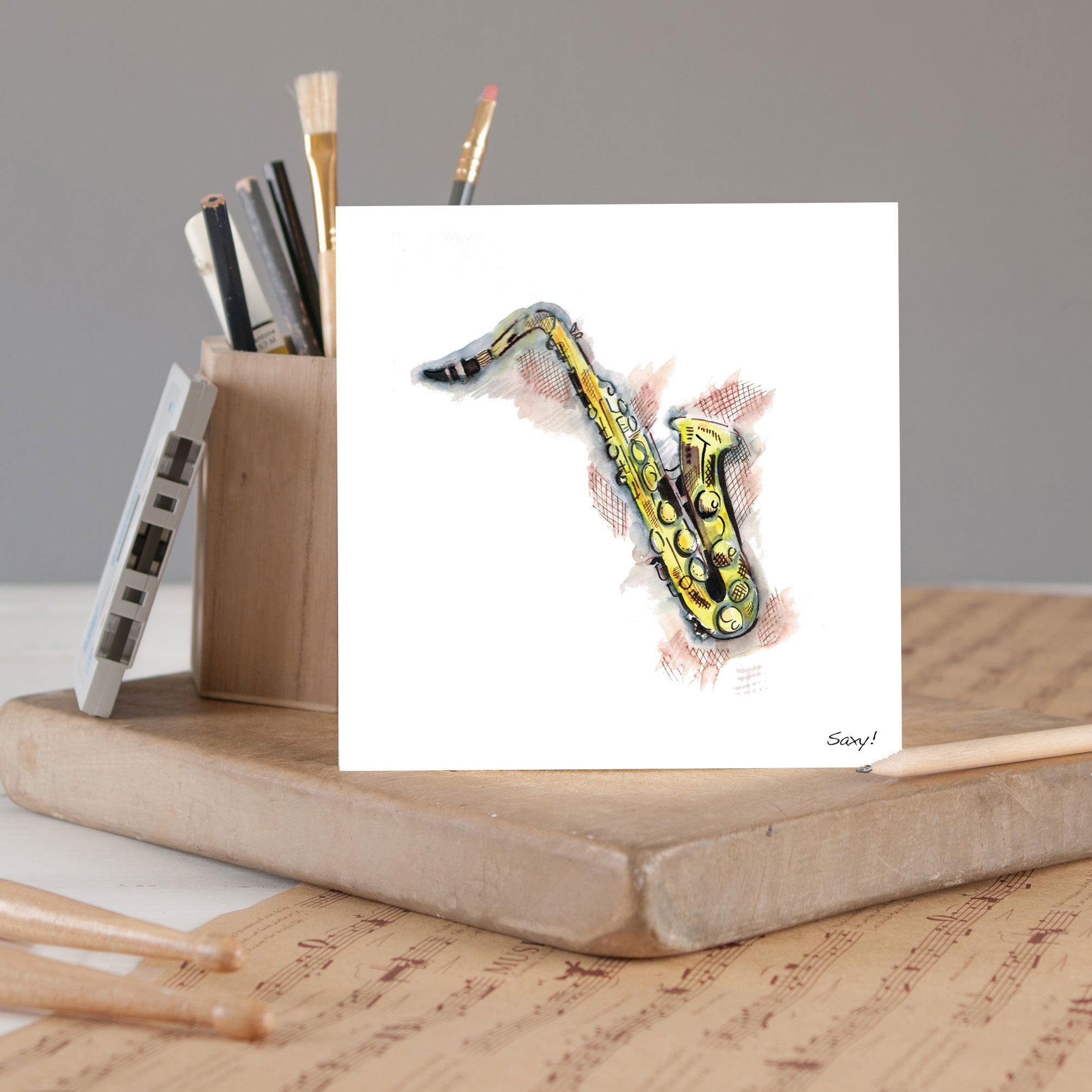 Greeting Card - Saxophone