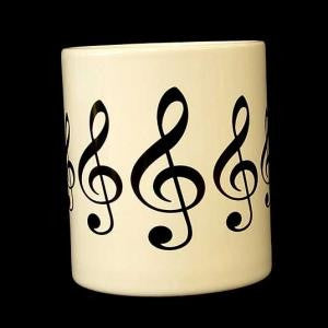 Earthenware Mug - Treble Clef design