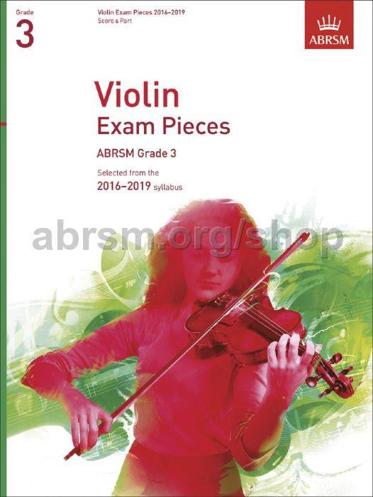 Violin Exam Pieces 2016-2019, ABRSM Grade 3 S/P