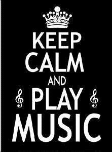 Keep Calm and Play Music Greetings Card