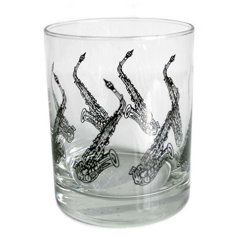 Glass Tumbler - Saxophone Design