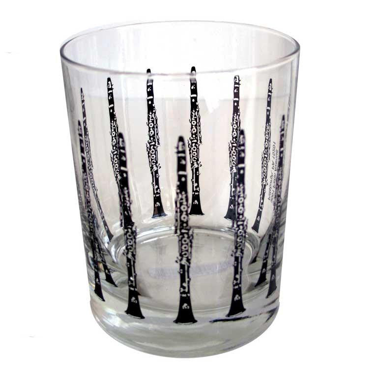 Glass Tumbler - Clarinet Design