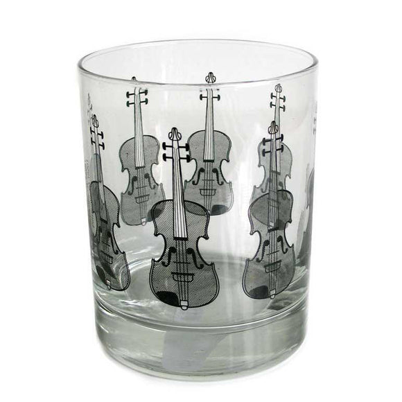 Glass Tumbler - Violin Design