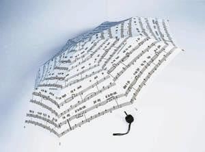 Singing in the Rain Umbrella - White