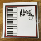 CraftyLu Handmade Greeting Card - Piano Keyboard