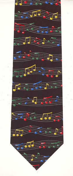 Tie - Colourful Notes on Wavy Staves