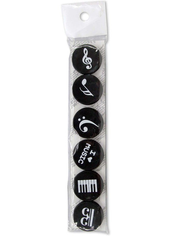 Music Notes Magnets - 6 Pack