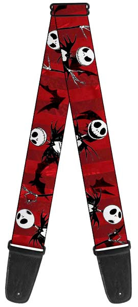 Licensed Nightmare Before Christmas Guitar Strap - Red