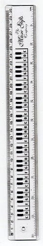 30cm White Keyboard Ruler