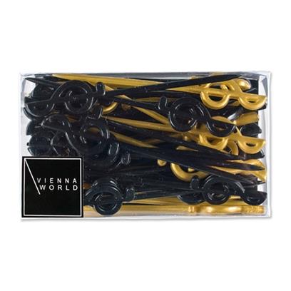 Box Party sticks G-clef (50 pcs) Black