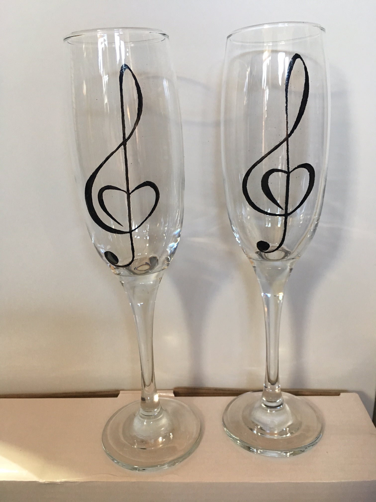 R Crafts Hand Decorated Champagne Glass