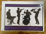 CraftyLu Handmade Greeting Card - Jazz Band
