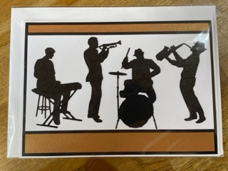 CraftyLu Handmade Greeting Card - Jazz Band