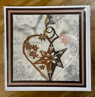 CraftyLu Handmade Christmas Card - Silent Night