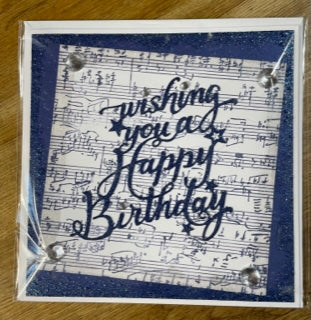 CraftyLu Handmade Greetings Card - Wishing You a Happy Birthday