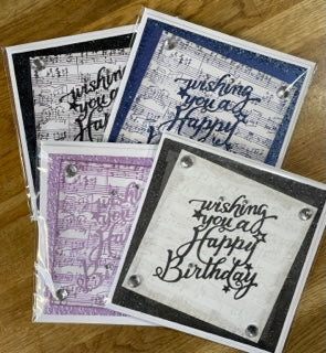 CraftyLu Handmade Greetings Card - Wishing You a Happy Birthday