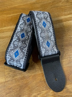 Roksak 2" Jacquard Guitar Strap - Royal Silver