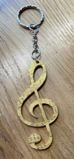 CraftyLu Handmade Treble Clef Keyring