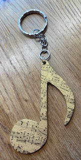 CraftyLu Handmade Quaver Keyring