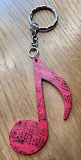 CraftyLu Handmade Quaver Keyring