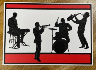 CraftyLu Handmade Greeting Card - Jazz Band Take 2