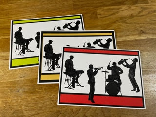 CraftyLu Handmade Greeting Card - Jazz Band Take 2