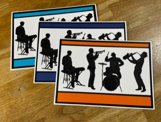 CraftyLu Handmade Greeting Card - Jazz Band