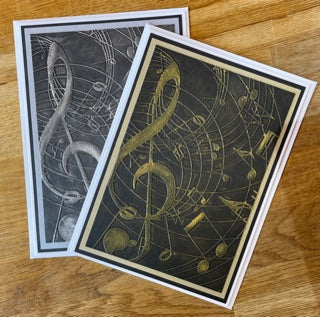 CraftyLu Handmade Greeting Card - Embossed Treble Clef