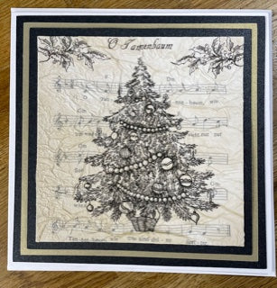 CraftyLu Handmade Christmas Card - O Tannenbaum