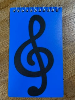 Notepad with Treble Clef