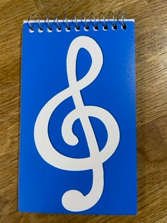 Notepad with Treble Clef