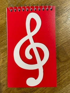 Notepad with Treble Clef