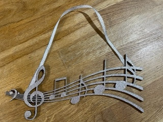 CraftyLu Handmade Glittery Music Scroll