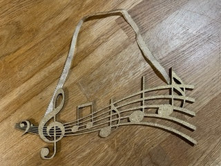 CraftyLu Handmade Glittery Music Scroll